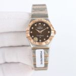 OMEGA Constellation 27mm 3s Factory Swiss Quartz Watch 2-T Rose Gold Case